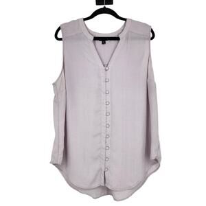 Torrid Lavender Sleeveless Button-Front Blouse Size 2 Polyester Lightweight